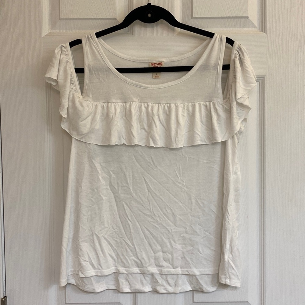 Cold Shoulder Ruffle Top